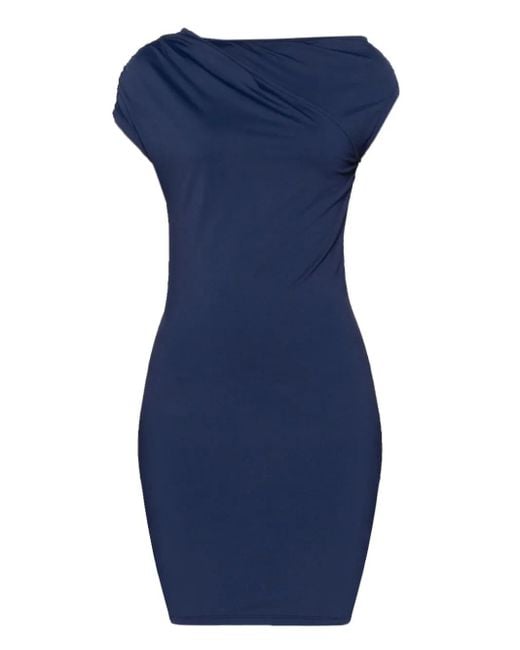Patrizia Pepe Blue Minikleid mit asymmetrischem Ausschnitt