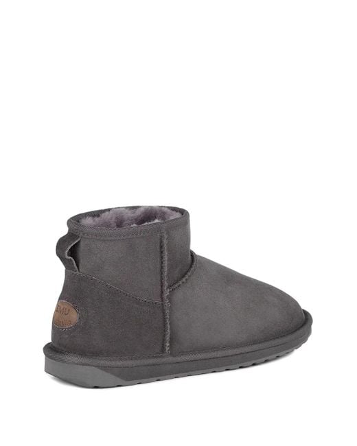 EMU Gray Suede Ankle Boots
