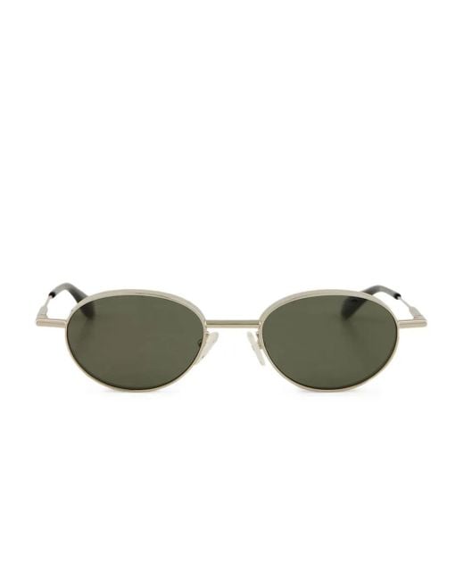 メンズ Alexander McQueen オーバルフレーム サングラス Green