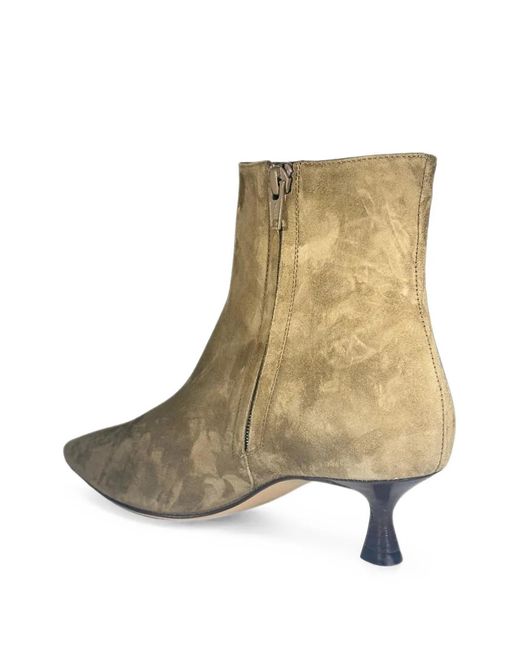 Mara Bini Natural Pointed-Toe Suede Boots