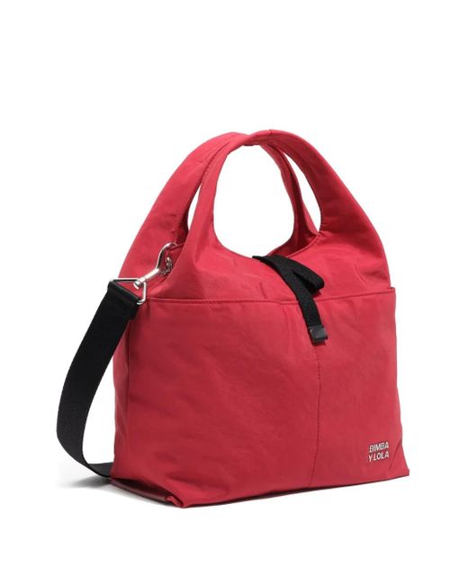 Bimba Y Lola Red Drawstring Tote Bag