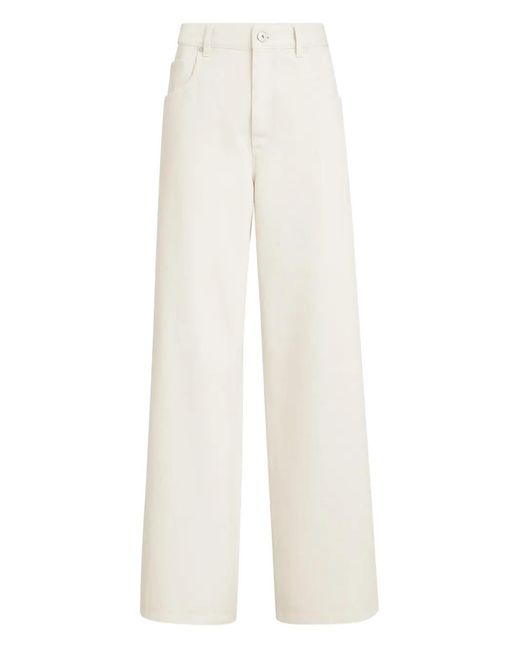 Brunello Cucinelli White Monili-loop-detail Jeans