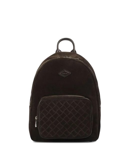 Doucal's Black Suede Backpack