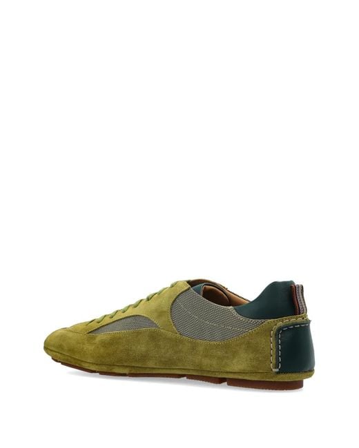 Paul Smith Green Marini Mesh-Panel Sneakers for men