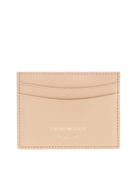Emporio Armani Natural Logo-Detail Cardholder