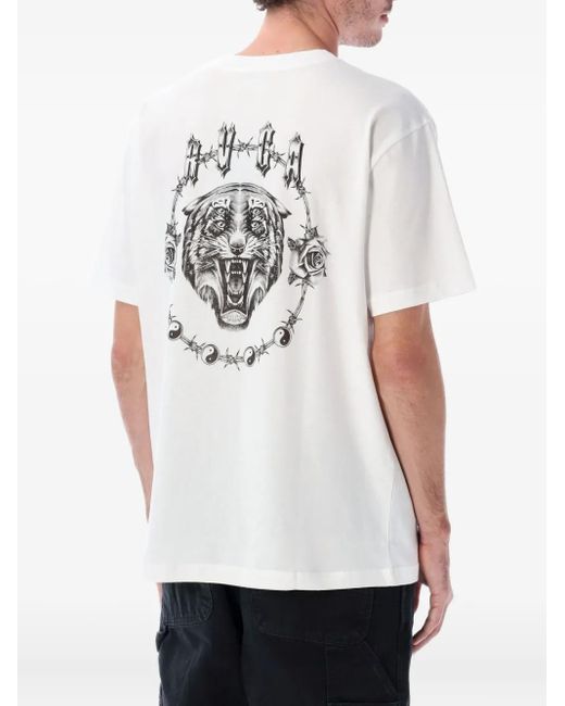 RVCA White Graphic-Print T-Shirt for men