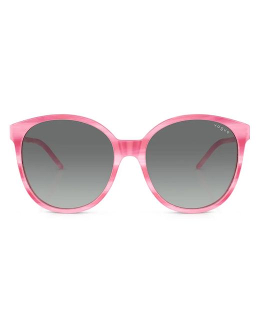 Vogue Eyewear Pink Gradient-Lenses Round-Frame Sunglasses