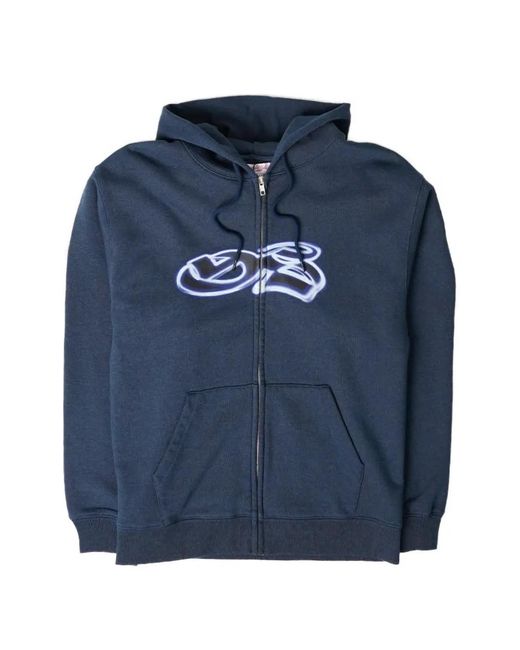 Yardsale Blue Spray Zip-Up Hoodie for men