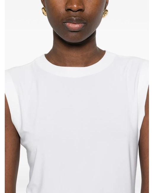 Norma Kamali White Sleeveless Top