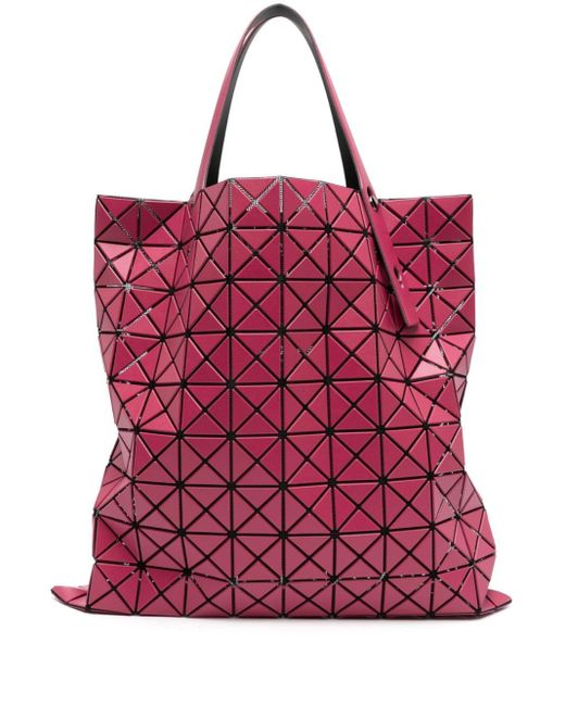 Bao Bao Issey Miyake Red Prism Matte-2 Geometric Tote Bag