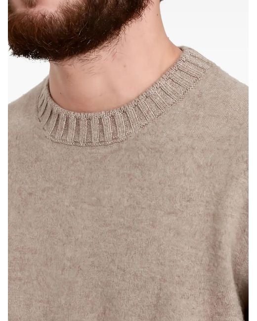 Gran Sasso Gray Ribbed Knitwear Sweater for men