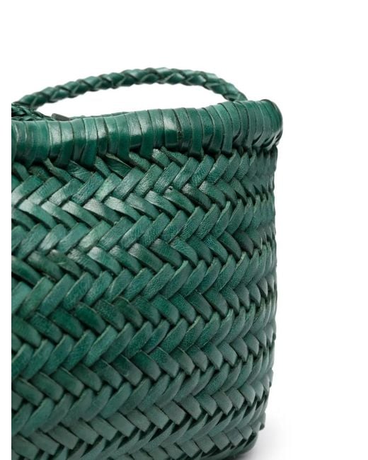 Dragon Diffusion Green Small Grace Leather Basket Bag