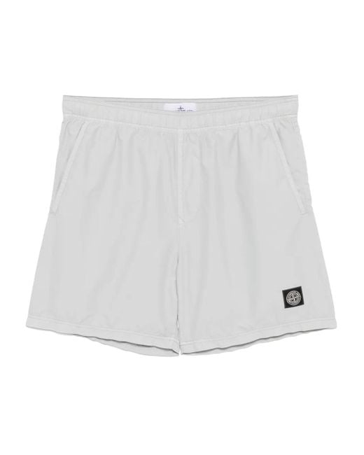 Stone Island White Short for men