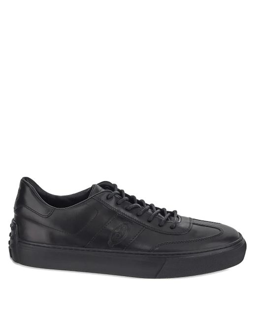 Tod's Black Debossed-Logo Lace-Up Sneakers for men