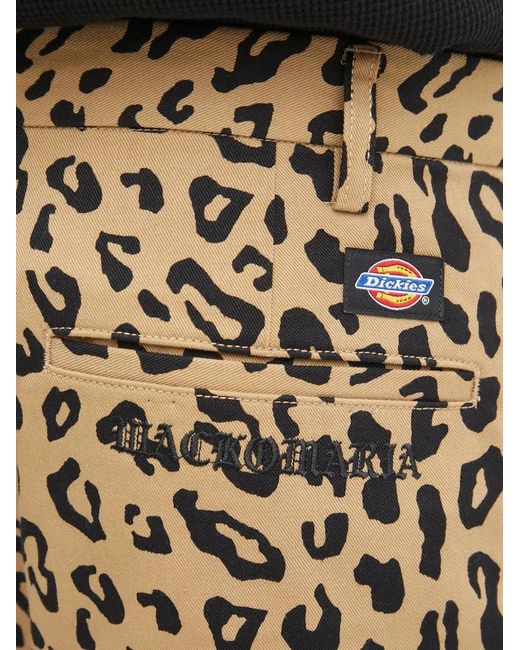 Wacko Maria Natural Animal-Print Shorts for men