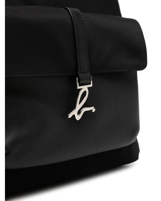 Agnes B. Black Logo Plaque Backpack