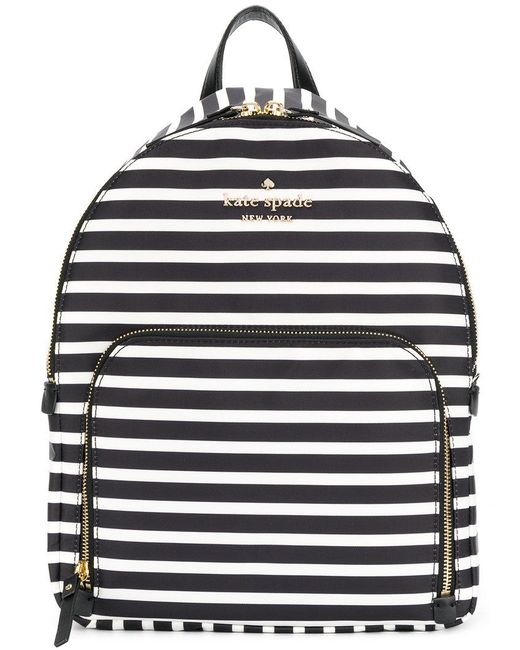Kate Spade Black Striped Backpack