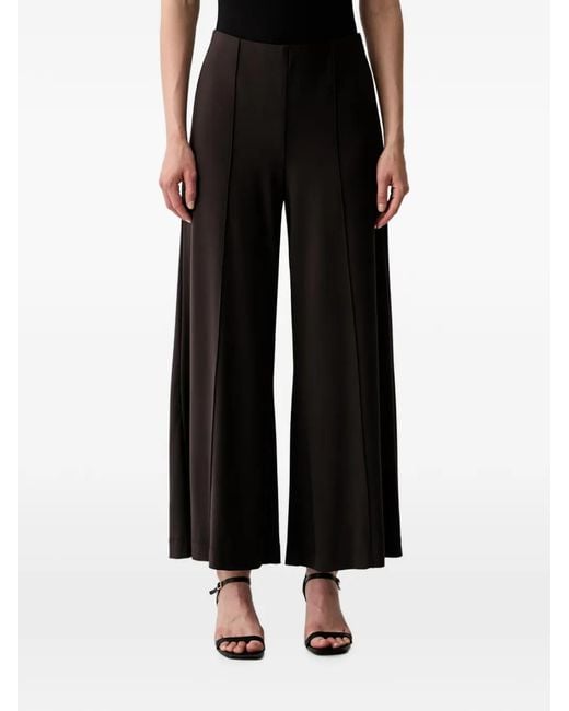 Joseph Ribkoff Black Pintuck-Detail Palazzo Pants