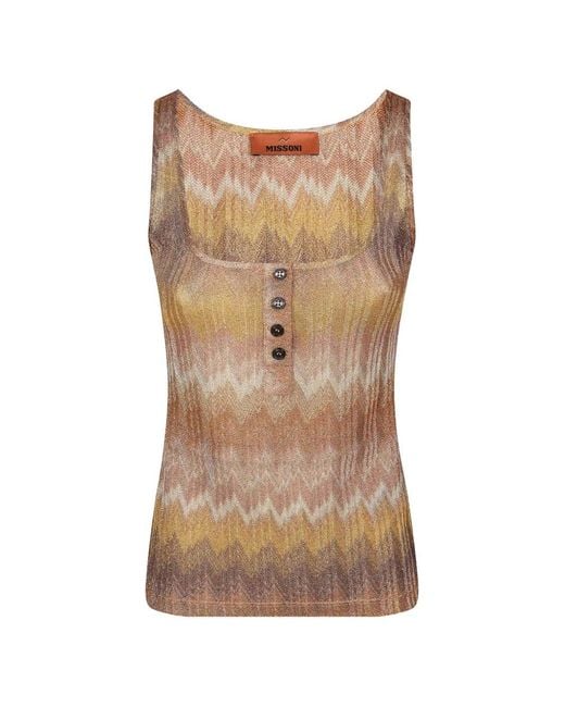 Missoni Brown Henley Top