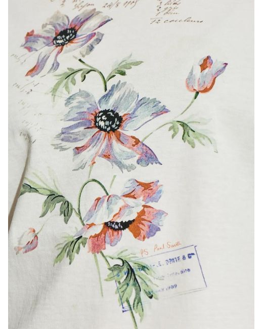 Paul Smith White Printed T-Shirt