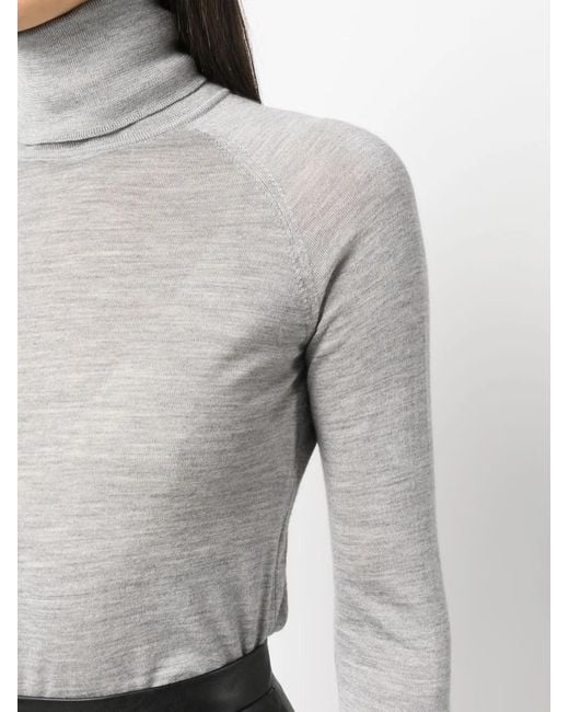 ARMARIUM Gray Roll-Neck Fine-Knit Jumper