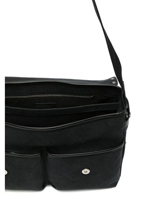 Blumarine Black Eyelet-Embellished Logo-Embroidered Cross Body Bag