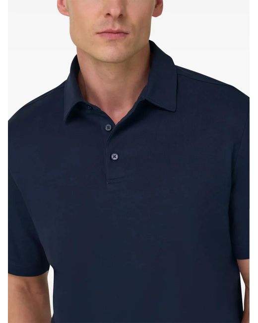 Boggi Blue Button Front Polo Shirt for men