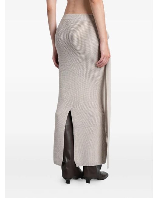 Entire studios Natural Layered Wrap Skirt