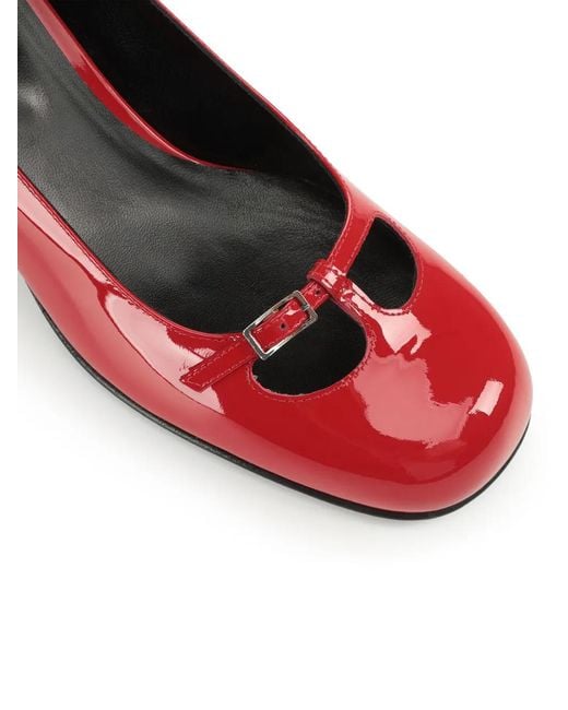 Sergio Rossi Red 45Mm Sr Rossi Leather Pumps