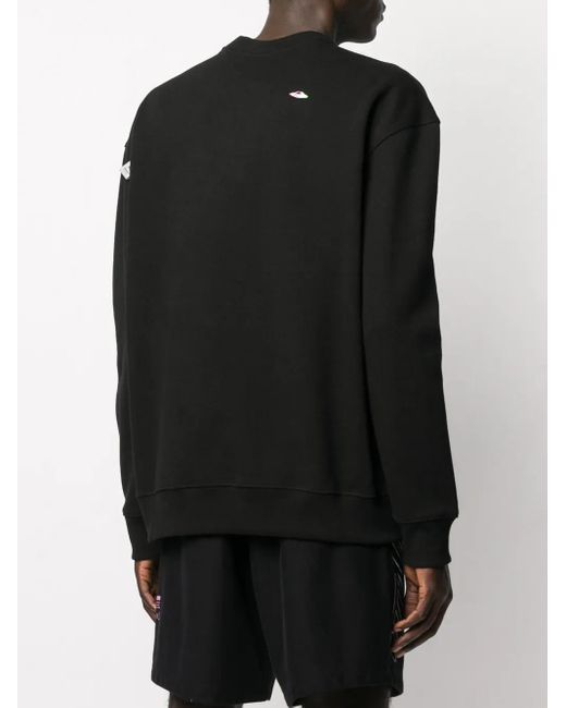 Adererror Black Ader Logo Crew Sweat for men