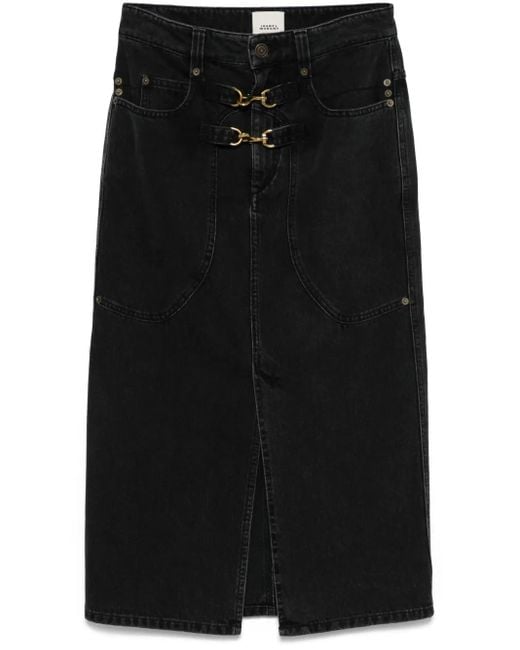 Falda vaquera Pavina Isabel Marant de color Black