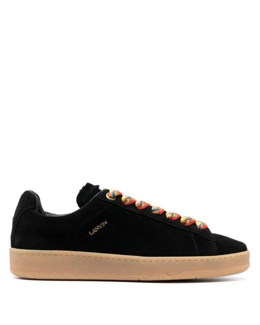 Lanvin Black Lite Curb Low Top Trainers for men