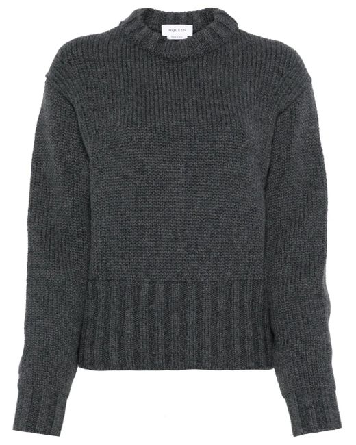 Alexander McQueen Black Pullover Mit Rundhalsausschnitt