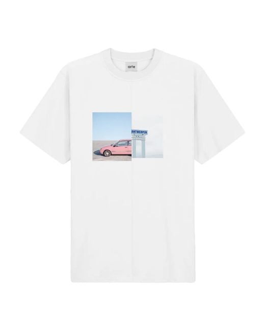 Arte' White Graphic T-Shirt for men