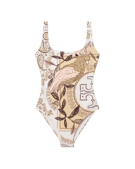 Tory Burch White Printed Swimsuit