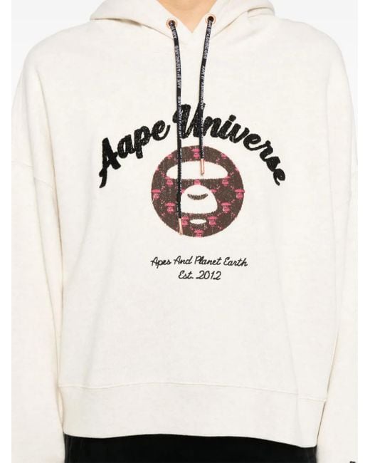 A Bathing Ape Natural Logo-Patch Sweater