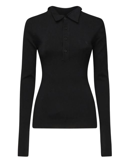 Balenciaga リブ ポロシャツ Black