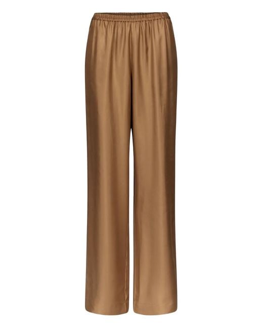 Loulou de Saison Brown Alera Lds Elasticated-Waistband Trousers