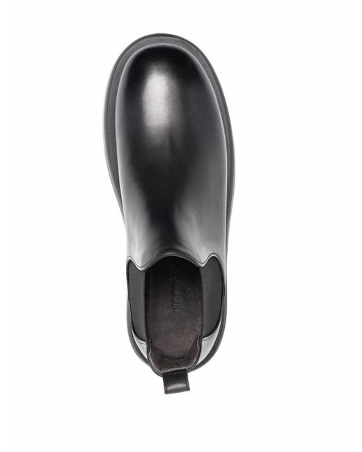 Marsèll Black Gommello Leather Ankle Boots