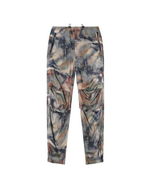 DIESEL Gray Pantalon Évasé Court for men