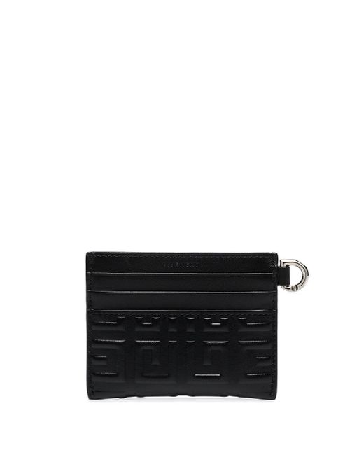 Portacarte con motivo 4G goffrato di Givenchy in Black