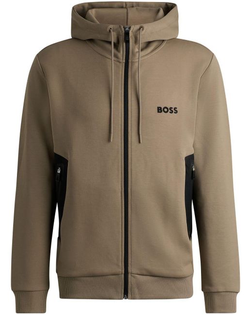 Boss Green Logo-embroidered Track Jacket for men