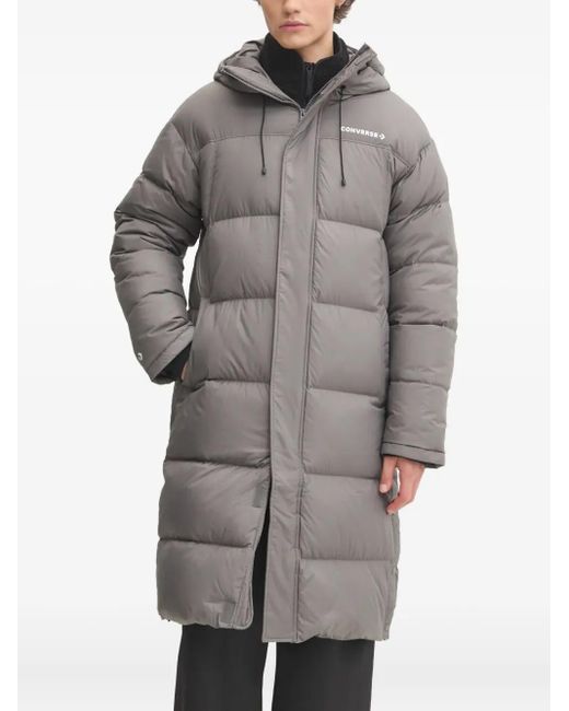 Plumífero con capucha Converse de hombre de color Gray