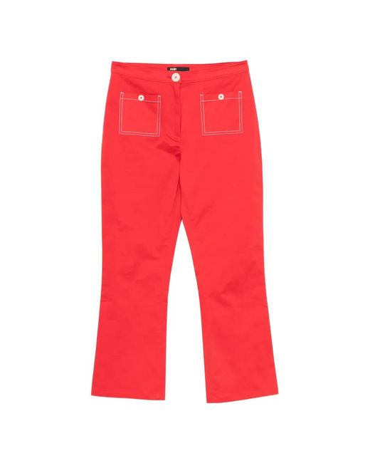 Maje Straight Broek in het Red