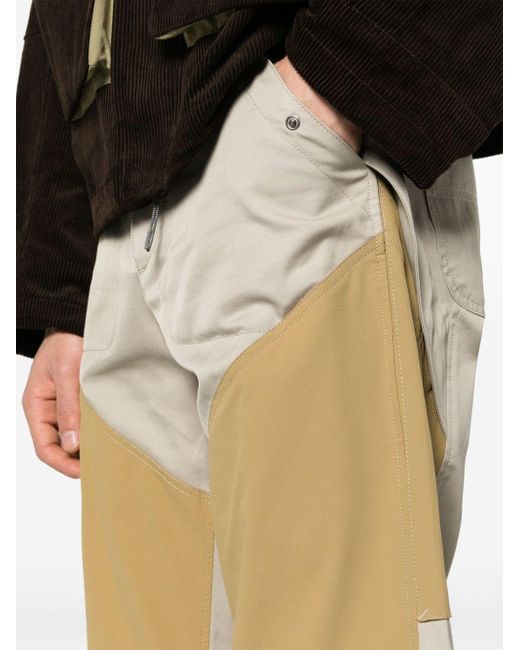 Roa Natural Panelled Cargo Trousers for men