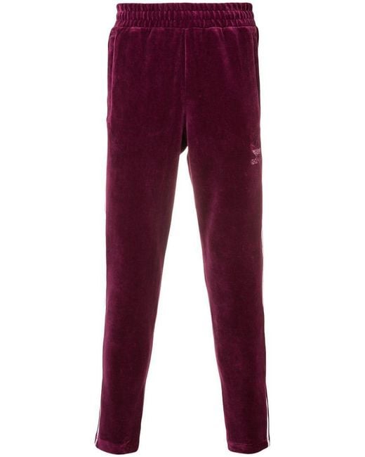 Lyst Adidas Velvet Track Pants in Purple for Men
