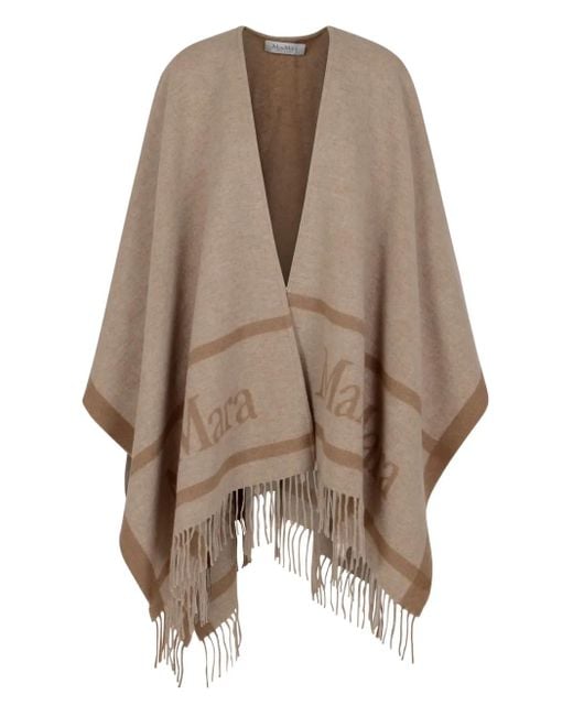 Capa con logo en jacquard Max Mara de color Brown