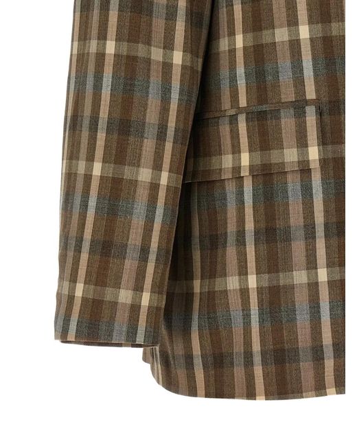 Auralee Geruite Blazer in het Brown