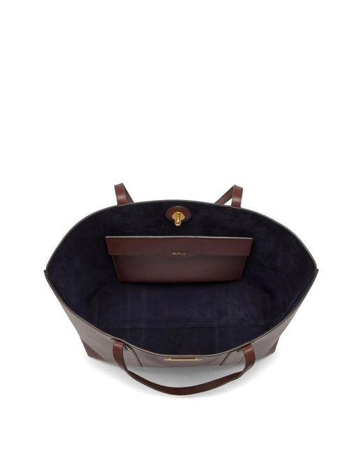 Mulberry Purple Bayswater Grained Tote Bag