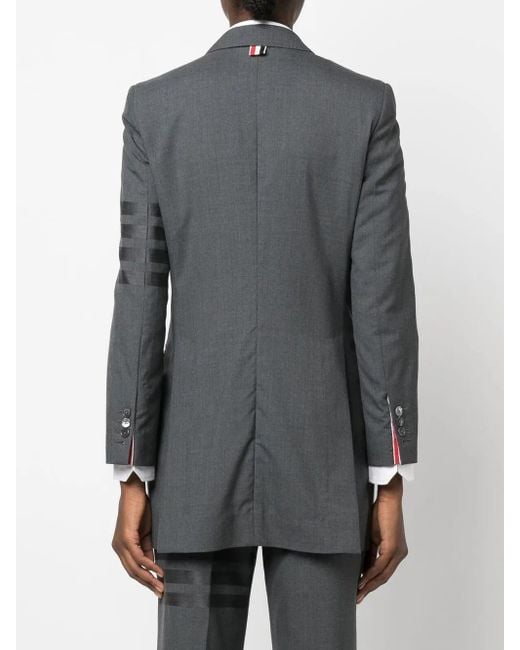 Thom Browne Gray 4-Bar Stripe Wool Blazer